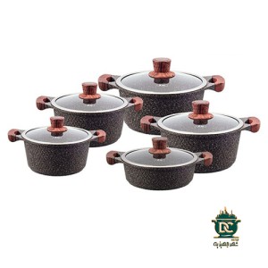 سرویس قابلمه گرانیتی 10 پارچه زیو مدل Z-7180